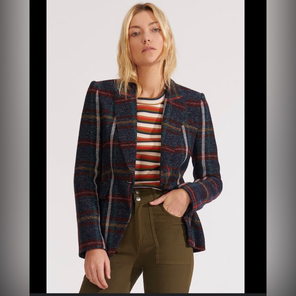 Veronica Beard Multicolor Plaid Blazer